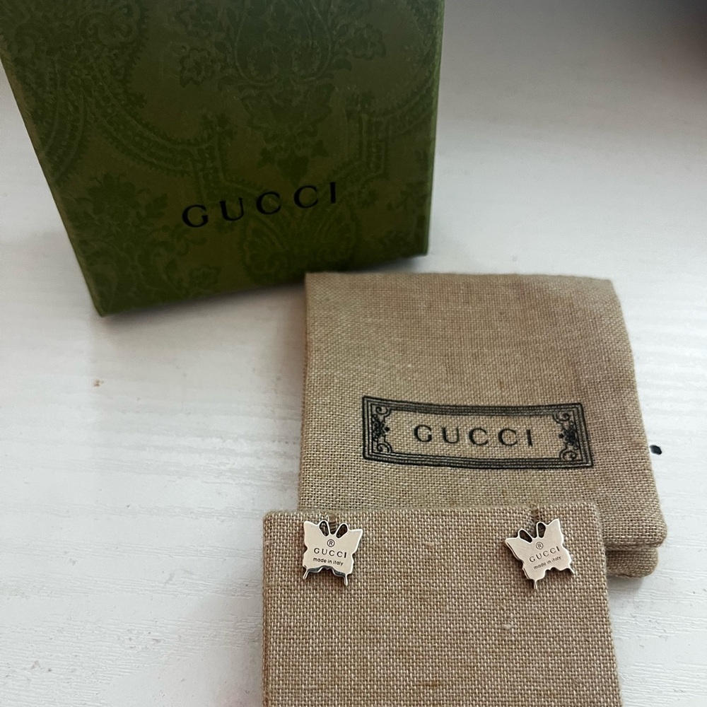 Gucci butterfly earrings